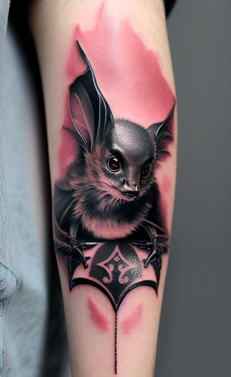 #battattoo
#gothictattoo
#halloweentattoo
#batart
#batink
#batwingtattoo
#nightcreaturetattoo
#spookyink
#blackbat
#vampiresbat
#nocturnaltattoo
#creepytattoo
#darktattoo
#horrorink
#batsymbol
#batcavetattoo
#flyingbat
#batcolortattoo
#mysticaltattoo
#batsinflight Gothic Sleeve Tattoos For Women, Bat Tattoo Ideas, Bat Tattoos, Watercolour Tattoos, Sky Tattoos, Mystical Tattoos, Bat Tattoo, Creepy Tattoos, Geniale Tattoos