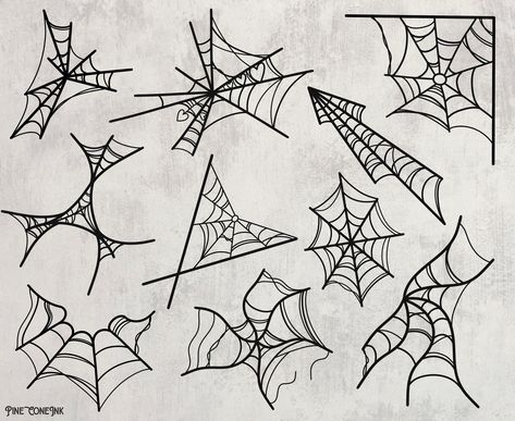 Spider Web SVG Bundle Halloween SVG Bundle Spider Web Cut - Etsy How To Paint A Spider Web, Spider Web Border, Spider Web Tattoo Stencil, Spider Web Sketch, Spider Web Stencil, Web Drawing, Spider Web Svg, Spider Web Drawing, Spider Theme