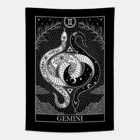 Zodiac sign tarot card Gemini -- Choose from our vast selection of tapestries to match with your desired size to make the perfect custom tapestry. Pick your favorite: Movies, TV Shows, Art, and so much more! Available in small, medium, large. Perfect for decorations in apartments, bedrooms, and dorm rooms. Gemini Tarot Card, Gemini Tarot, Tarot Card, Apartments Bedrooms, Custom Tapestry, Art Studios, Tarot Cards, Dorm Rooms, Zodiac Sign