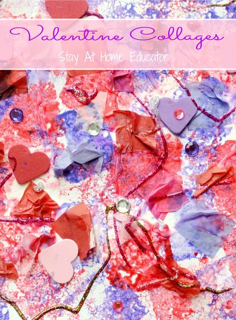 These Valentine collages make a perfect process art activity for preschoolers while developing fine motor skills. They also make great gifts for Grandma and Grandpa! Process Art For Preschoolers, Process Art Preschool, Valentine Preschool, Art For Preschoolers, Preschool Valentine, Prewriting Skills, Valentine Art Projects, Art Collages, Craft Closet