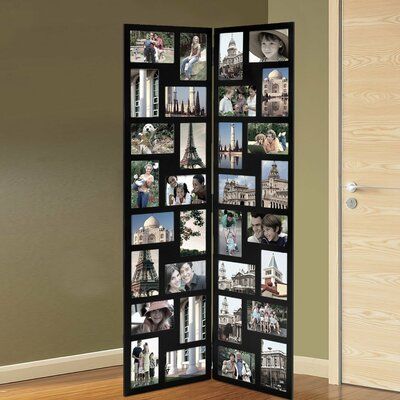 Large Collage Picture Frames, Folding Partition, Collage Picture Frame, Collage Des Photos, Wood Hinges, Partition Screen, Hanging Picture Frames, Collage Picture Frames, Picture Frame Sets