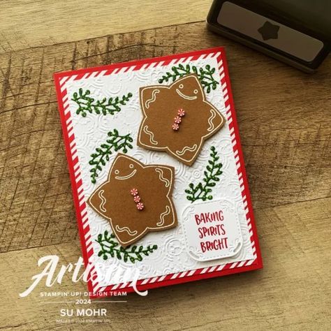 Sweetest Star Gingerbread Men - Aromas and Art Gingerbread Cards, Send Christmas Cards, Xmas 2024, The Gingerbread Man, Create Christmas Cards, The Sleeper, Valentines Gift Box, Christmas Gift Card Holders, Hand Crafted Cards