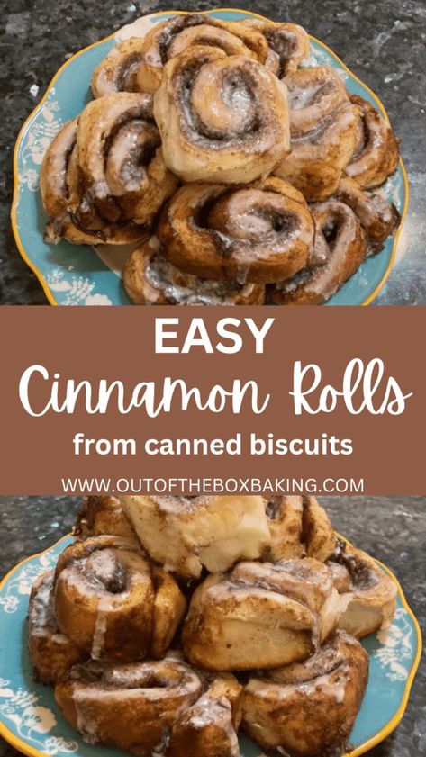 Cinnamon Rolls From Canned Biscuits, No Yeast Dough, Recipe Using Canned Biscuits, Quick Biscuits, Biscuit Cinnamon Rolls, Cinnamon Streusel Muffins, Make Cinnamon Rolls, Easy Cinnamon Rolls, Biscuit Donuts