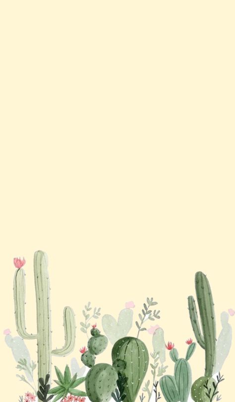 Cactus Lockscreen Iphone, Cactus Lockscreen, Cactus Background Wallpapers, Kaktus Wallpaper, Western Lockscreen, Watercolor Design Backgrounds, Backgrand Instagram, Free Ipad Wallpaper, Cactus Background