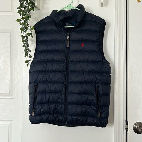 Polo Ralph Lauren Mens Packable Water-Repellent Down Vest Aviator Navy Large Ralph Lauren Mens, Down Vest, Polo Ralph Lauren Mens, Polo By Ralph Lauren, Repellent, Water Repellent, Polo Ralph, Polo Ralph Lauren, Shop My