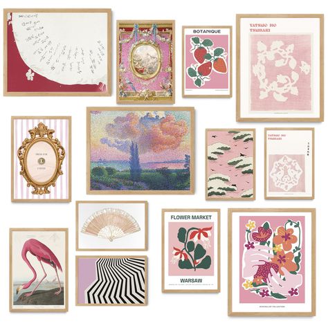 PRICES MAY VARY. MAXIMALIST DECOR FUNKY: Turn your aesthetic wall decor into pink gallery wall art haven where personality takes center stage. Explore the pink, eclectic, and maximalist wall arts that define this style and choosing pink and aesthetic wall art ensures your eclectic room decor. ECLECTIC HOME DECOR: Elevate the ambiance of your living room, bedroom, home office, college dorm, kitchen, dining room, or coffee shop with our eclectic prints for wall decor. These aesthetic eclectic wall Bedroom Aesthetic Wall Decor, Pink Room Decor Aesthetic, Bedroom Aesthetic Wall, Maximalist Room Decor, Wall Decor Dorm Room, Room Decor For Girls, Pink Gallery Wall, Wall Decor Dorm, Women Bedroom