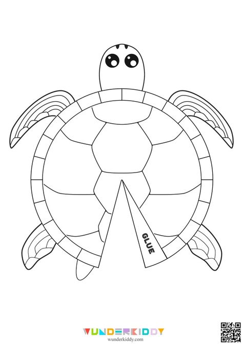 Turtle Worksheets Preschool, Turtle Worksheet, Turtle Template, Ocean Animals Preschool, Montessori Games, Turtle Activities, Ocean Art Projects, Turtle Craft, Activity For Preschoolers