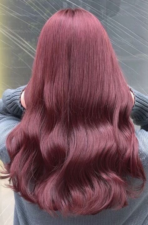 Pink Burgundy Hair, Dark Pink Hair Color, Pink And Orange Hair, Dark Pink Hair, Red Hair Inspo, Brown Hair With Blonde Highlights, Pretty Hair Color, Burgundy Hair, Hair Stylies