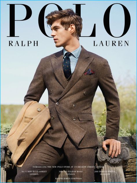 Bertold Zahoran sports Polo Ralph Lauren's three-piece Morgan suit for the… Stil Masculin, Mode Costume, Mens Suit Jacket, Brown Suits, Tweed Suits, Elegant Man, Winter Stil, Herren Outfit, Men’s Suits