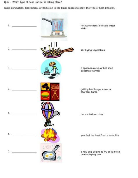 Conduction Convection Radiation Worksheet Heat Transfer Activities, Heat Transfer Science, Conduction Convection Radiation, Matter Worksheets, Energy Transformations, 8th Grade Science, 6th Grade Science, 5th Grade Science, Thermal Energy