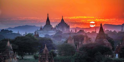 Sunset in Bagan, Myanmar Bagan Outfit, Angry Birds Mighty Eagle, Bagan Sunrise, History Of Myanmar, Colored Tattoo, Pakse, Colored Tattoo Design, Fox Tattoo Design, Fb Profile Photo