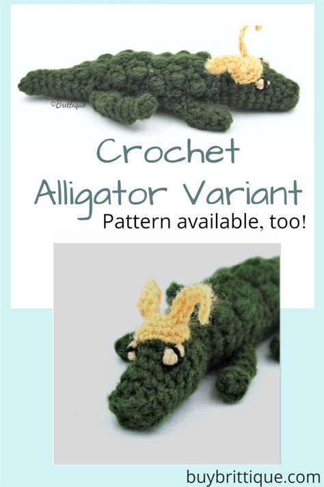 Loki Crochet Pattern Free, Alligator Crochet Pattern Free, Crochet Crocodile Pattern Free, Crochet Gator, Crochet Alligator, Loki Variant, Alligator Loki, Crochet Fun, Crochet Animals Free Patterns