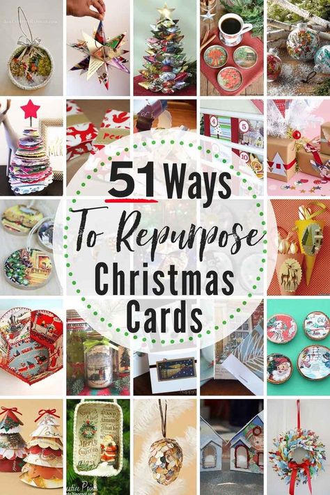 51 EPIC Ways To Reuse & Repurpose Old Christmas Cards Right Now! #whattodowitholdchristmascards #recyclechristmascards #upcyclechristmascards #repurposechristmascards #christmascardcrafts #christmascardcraftideas #waystorepurposechristmascards #oldchristmascards #reusechristmascards #newuseoldcards #waystouseoldgreetingcards #greetingcardcrafts #upcyle #repurpose #reuse #recycle Elderly Christmas Crafts, Recycle Cards Crafts Projects, Christmas Balls With Fabric, Italy Christmas Decorations, Recycle Old Christmas Cards, Gift Tags From Old Christmas Cards, How To Reuse Christmas Cards, Reuse Christmas Cards Ideas, Repurposing Christmas Cards