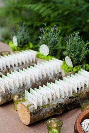 Enchanted Forest Decorations, Bodas Boho Chic, Rustic Farm Wedding, Woodland Wedding, Wedding Places, Forest Wedding, Wedding Seating, Wedding Place Cards, Seating Charts