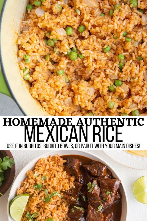 Mexican rice recipe Crazy Rice Mexican, Fluffy Mexican Rice, Ibs Meals, Homemade Mexican Rice, Mexican Main Dishes, Mexican Rice Recipe, Gluten Free Recipes Side Dishes, Mexican Rice Easy, Chile Colorado