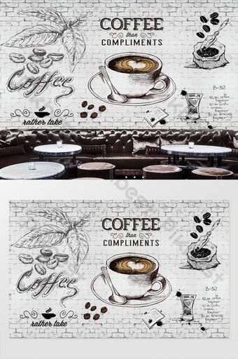 Kedai Kopi Design, Coffee Shop Background, Mural Cafe, Coffee Artwork, Shop Background, Cafe Wall Art, Art Restaurant, Coffee Ideas, Tea Cafe