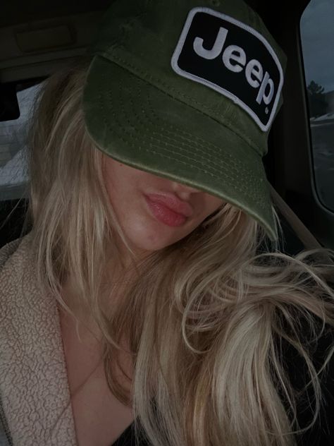 jeep green blonde car hat cap Car Hat, Hat Cap, Baseball Cap, Blonde Hair, Jeep, Blonde, Baseball, Hats, Green