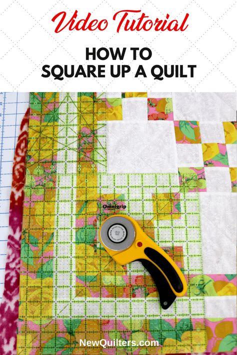 How To Square A Quilt, How To Square Up A Quilt, Squaring Up Quilt Blocks, How To Square Up A Quilt Top, How To Square Up A Quilt Block, How To Square Up Fabric, Quilt Assembly, Quilt Tricks, Beginner Quilting