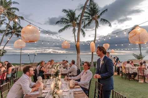 Self Service Bar Wedding, Hawaii Wedding Aesthetic, Tobago Wedding, Surf Wedding, Maui Beach Wedding, Kihei Maui, Hawaii Beach Wedding, Oceanfront Wedding, Jamaica Wedding