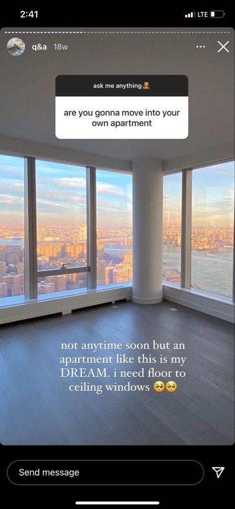 Windows Apartment Aesthetic, Floor To Ceiling Windows Apartment, Windows Apartment, Apartment Aesthetic, Floor To Ceiling, Dream Apartment, Floor To Ceiling Windows, Ceiling Windows, Ceiling