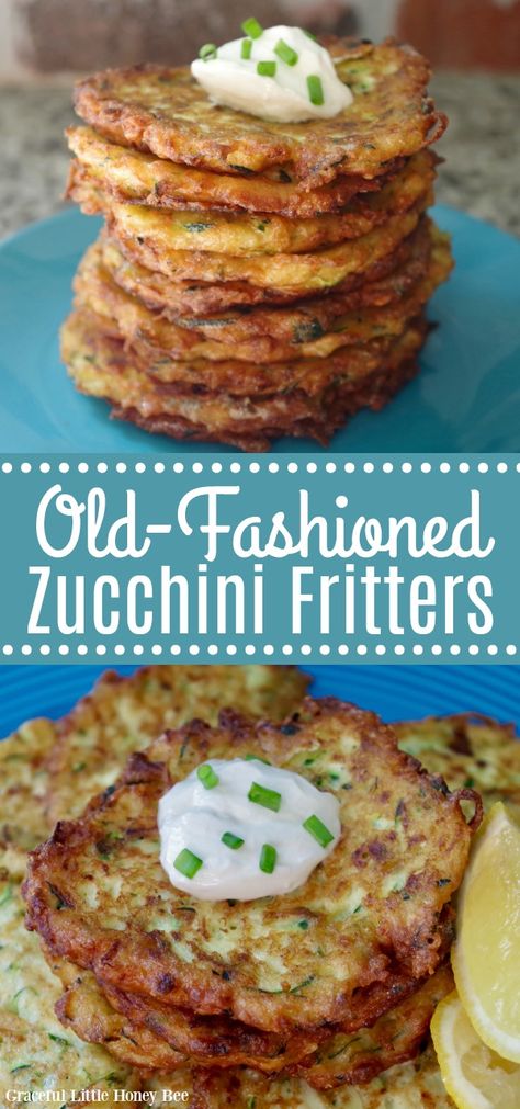 Whip up a batch of these Old-Fashioned Zucchini Fritters for a delicious homegrown side dish, just like grandma used to make! Find the recipe on gracefullittlehoneybee.com #zucchini #fritters #oldfashioned Buzzfeed Recipes, Easy Zucchini Fritters, Meal Sides, Yummy Pies, Farm Cooking, Veggie Ideas, Recipes Zucchini, Vegetarian Ideas, Zucchini Puffer