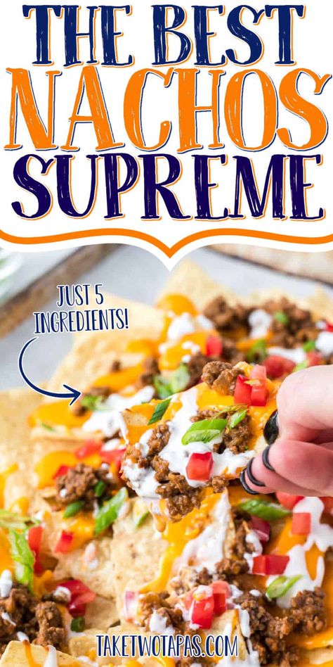 Basic Nachos Recipe, Easy Nachos Recipe Beef, Seasonal Appetizers, Nachos Supreme Recipe, The Best Nachos, Best Nachos, Nachos Recipe Beef, Nachos Supreme, Homemade Taco Seasoning Mix