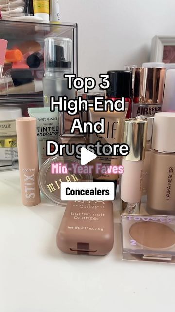 Jessica | Makeup, Skincare & Life on Instagram: "Top 3 - High-End and Drugstore Mid-Year Faves - CONCEALERS @itcosmeticsca @hauslabs @tower28beauty @maybelline @nyxcosmetics_canada @lorealparis #concealer #concealerlover #concealertips" Tower 28 Concealer, Laura Mercier Bronzer, Top Concealers, Drugstore Highlighter, The Best Concealer, Best Drugstore Concealer, Best Concealers, Drugstore Concealer, Maybelline Concealer