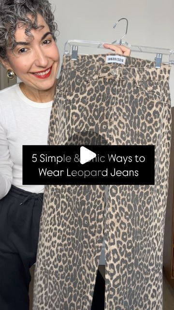 GRAZIA | DAILY STYLE INSPO on Instagram: "5 SIMPLE & CHIC WAYS TO WEAR YOUR LEOPARD JEANS 🖤 // By now we know leopard is everywhere this season - especially in denim - and if you saw my stories from over the weekend you know that I was lucky enough to find these viral jeans from Ross!!! (And they are definitely worth the hype🤗)
.
These are easier to style than you think and of course SO FUN to wear! I styled them up 5 simple ways for you here, and although I can’t link these exact ones I’ll find some similar styles for you! 
.
.
#outfitideas #leopard #leopardprint #denimstyle #mystyle #neutralstyle" Leopard Print Jeans Outfit Winter, Outfit With Leopard Pants, Leopard Pants Outfit Fall, How To Style Leopard Pants, Cheetah Jeans Outfit, Leopard Pants Outfit 2024, Leopard Jeans Outfit 2024, Leopard Print Jeans Outfit, Cheetah Pants Outfit