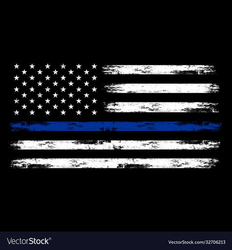 Cop Flag, American Police, Police Flag, Blue Line Flag, Flag American, Blue Line, Premium Vector, American Flag, Flag