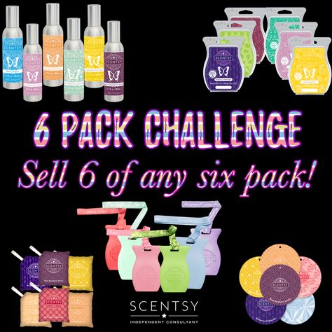 Scentsy Challenge Ideas 2023, Scentsy Challenge Ideas, 6 Pack Challenge, Scentsy Challenge, Scentsy Posts, Scentsy Pictures, Giveaway Ideas, Scentsy Ideas, Box Challenge