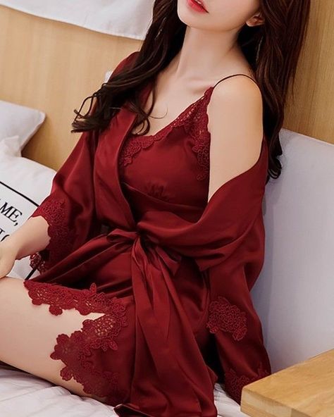 Women Nightwear Dresses, Girls Night Dress, Nightwear Dress, Sleepwear Fashion, Pakaian Feminin, Night Dress For Women, Korean Fashion Dress, Lingerie Outfits, Women Nightwear