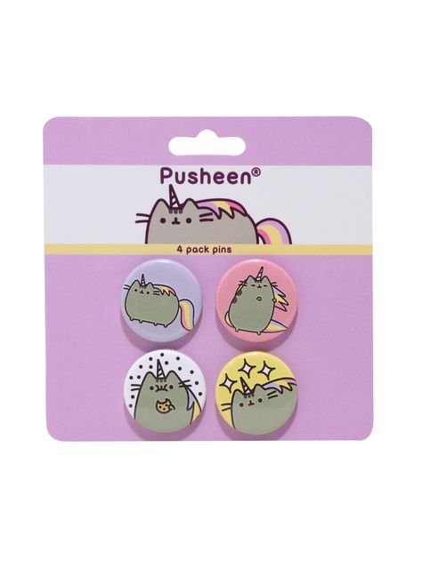 Pusheen Unicorn Pin Set | Hot Topic Pusheen Merch, Pusheen Unicorn, Pusheen Merchandise, Unicorn Pin, Pusheen Cute, Hama Beads Minecraft, Advent Calendars For Kids, Pusheen Cat, Unicorn Cupcakes