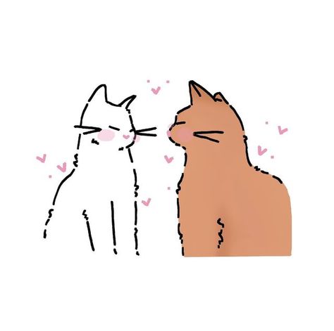 Volleyball Drawing, In Another Universe, Another Universe, Pusheen Cute, I Love You Honey, Cat Doodle, Cat Pose, Cat Icon, Cute Wedding Ideas