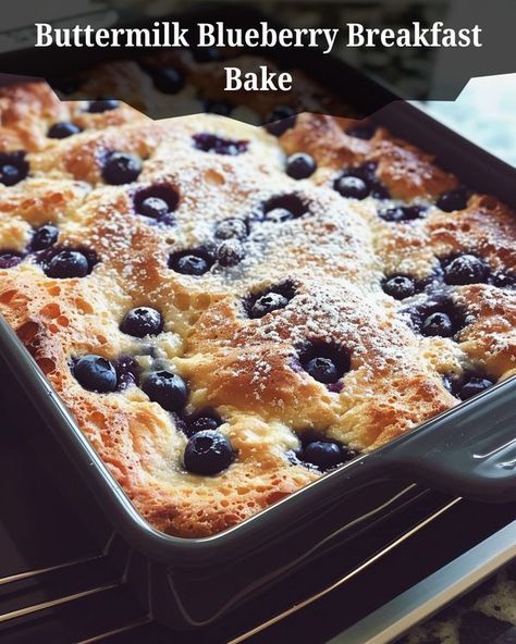 Quick Recipes Vista | Buttermilk Blueberry Breakfast Bake | Facebook Buttermilk Blueberry Breakfast Bake, Blueberry Breakfast Bake, Buttermilk Blueberry, Blueberry Oat, Blueberry Breakfast, Breakfast Bake, Quick Recipes, Buttermilk, Recipe Using