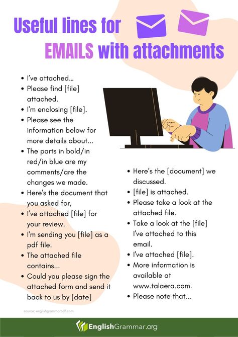 Email Starting Lines, Work Email Etiquette, Out Of Office Email, Improve English Writing, Business Communication Skills, Email Attachment, Business Writing Skills, Work Etiquette, Improve Writing Skills