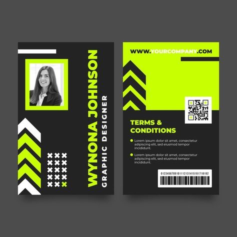 Modern Id Card Design, Cyberpunk Business Card, Id Design Card, I Card Design, Staff Id Card Design, Info Card Design, Aesthetic Id Card Template, Id Cards Design, Id Card Design Creative