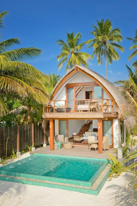 Escape to the luxury resort of Kandolhu Island, Maldives Beach Houses Architecture, Rumah Moden, Tropical Beach Houses, Desain Lanskap, St Regis, Dream Beach, Dream Holiday, Island Resort, Vacation Places