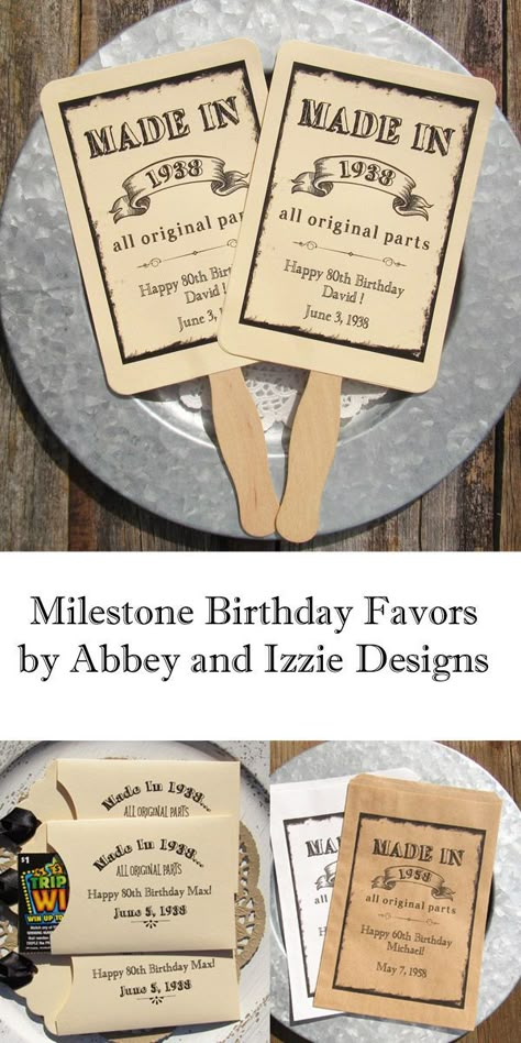 85th Birthday Party Ideas, 90th Birthday Favors, 70th Birthday Party Favors, 80th Birthday Party Favors, Adult Birthday Favors, Adult Birthday Party Favors, 75th Birthday Parties, 90th Birthday Parties, 100th Birthday Party