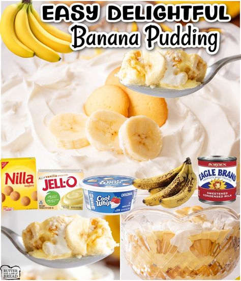 Banana Pudding Nilla Wafer Dessert, Eagle Brand Banana Pudding Condensed Milk, Recipes For Banana Pudding, Banana Pudding Made With Sweetened Condensed Milk, Banana Pudding Recipe With Cool Whip, Homemade Banana Pudding With Cream Cheese, Sweetened Condensed Milk Banana Pudding, Easiest Banana Pudding, Layered Banana Pudding Dessert Recipes