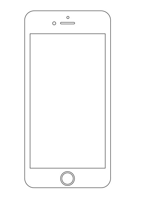 iPhone 6+ wireframe Iphone Outline, Google Search Template, Phone Outline, Iphone Drawing, Phone Drawing, Outline Pictures, Home Gym Design Garage, Phone Template, Hand Drawing Reference