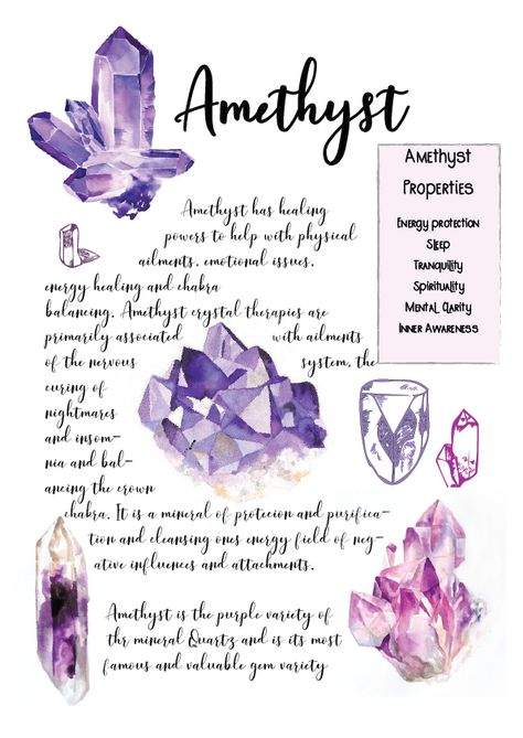 4 Little-Known Amethyst Crystal Benefits Crystal Healing Chart, Amethyst Properties, Tarot Significado, Crystal Massage, Rock Queen, Grimoire Book, Witch Craft, Witchcraft Spell Books, Witch Spell Book