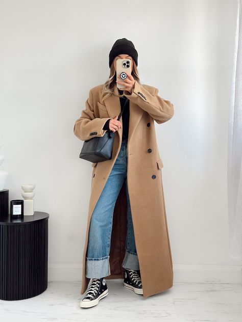 Shop Tan Longline Formal Coat and other curated products on LTK, the easiest way to shop everything from your favorite creators. Tan Coat Outfit, Straight Jeans Outfit, Formal Coat, Tan Coat, Coat Outfits, Long A Line, Jean Outfits, Straight Jeans, Winter Fashion