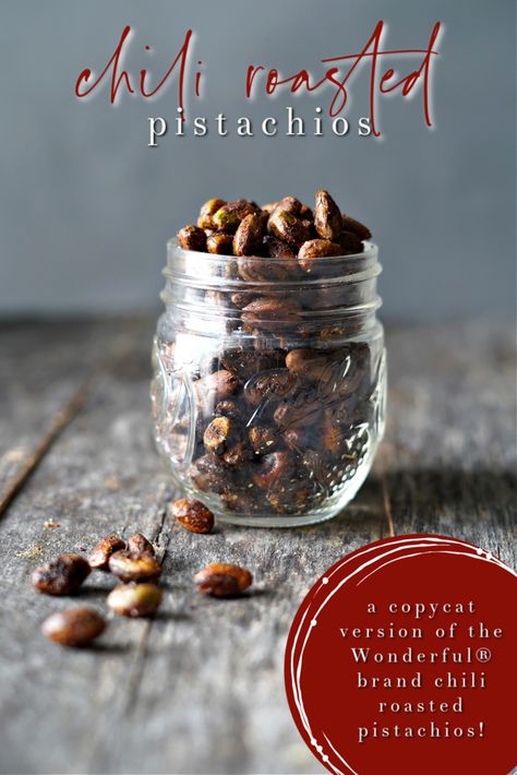 Copycat Wonderful® Chili Roasted Pistachios - Raising Generation Nourished Chili Roasted Pistachios, Roasted Pistachios Recipe, Cabin Recipes, Apartment Meals, Thm Snacks, Roasted Pistachios, Gluten Free Snacks Healthy, Quick Protein, Pistachio Recipes