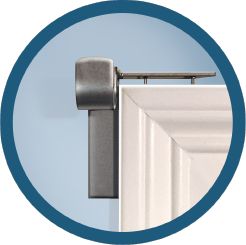 The QUICKEST and EASIEST solution to hanging your curtain rods! No Screws, No Nails, NO Damage! Just Tap it in! Small Curtain Rods, Hanging Curtain Rods, Diy Curtain Rods, Curtain Hangers, Window Rods, Curtain Brackets, Diy Hanging Shelves, Curtain Rod Holders, Rod Holders