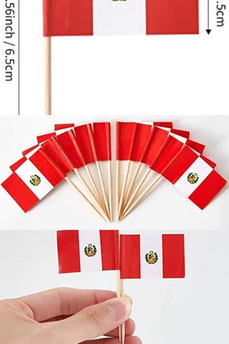 Peru Themed Party, Peruvian Party, Peruvian Flag, Peru Flag, Cocktail Food, Flag Food, Bar Cake, Flag Crafts, America Decor