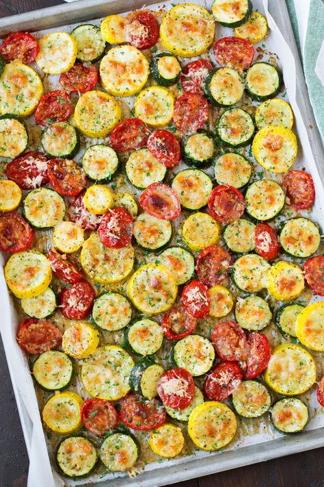 Zucchini And Tomatoes, Easy Summer Side Dishes, Summer Squash Recipes, Roast Zucchini, Cooking Tomatoes, Zucchini Squash, Parmesan Zucchini, Summer Side Dishes, Cooking Classy