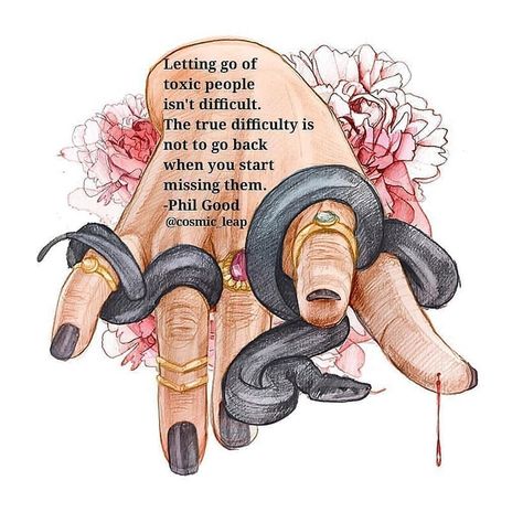 RaphaelJoseph on Instagram: “Reposted from @moonchild_369 - 💖✌💖 Reposted from @cosmic_leap - Illustration credit to @inastanimirova ❤🙏 #spirituality #love…” Toxic People Illustration, Toxic Relationship Illustration, Letting Go Of Toxic People, Relationship Illustration, Words Of Strength, Witch Hands, Dreads Girl, Nice Quotes, Dark Love