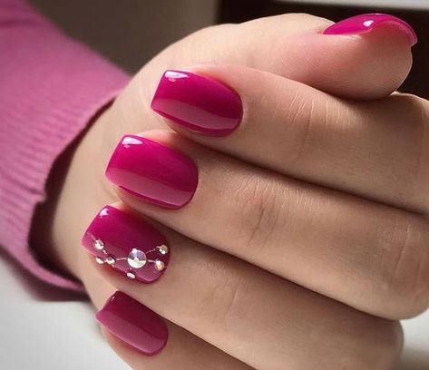 Cerise Pink Nails, Pink Nail Ideas, Cerise Pink, Pink Nail, Pink Nails, Nail Ideas, Nail Colors, Manicure, Nail Designs