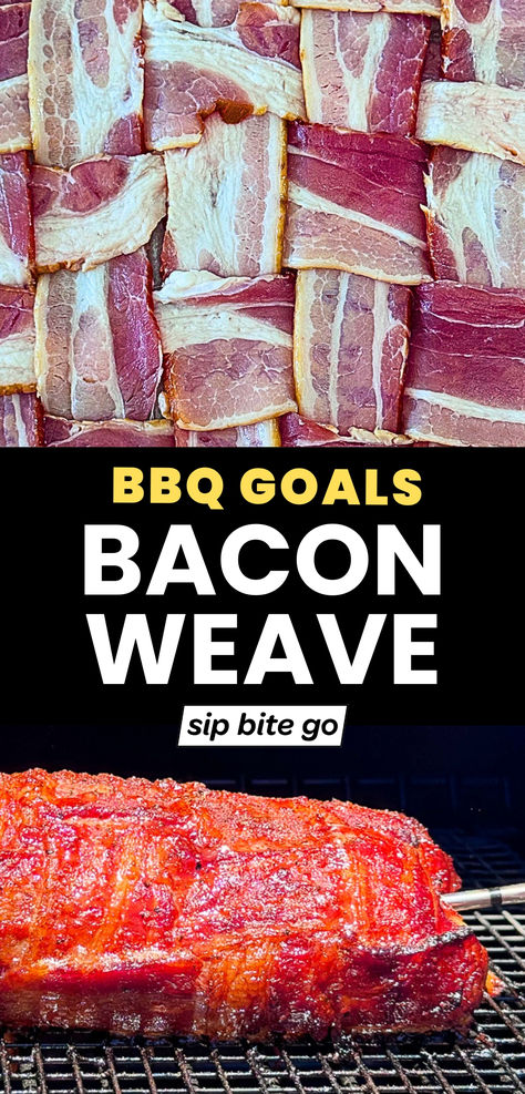 BBQ Goals Bacon Weave Before and After Breakfast Fatty, Smoked Dishes, Bacon Weave, Split Chicken Breast, Chimichurri Sauce Recipe, Smoked Recipes, Smoked Meatloaf, Perfect Bacon, Chicken Lollipops