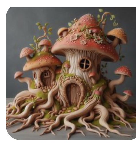 Fairy Village Ideas, Elsa Crafts, Fairy Garden House, Village Ideas, Fairy Tree Houses, Fairy House Crafts, Woodland House, Clay Fairy House, Polymer Clay Fairy